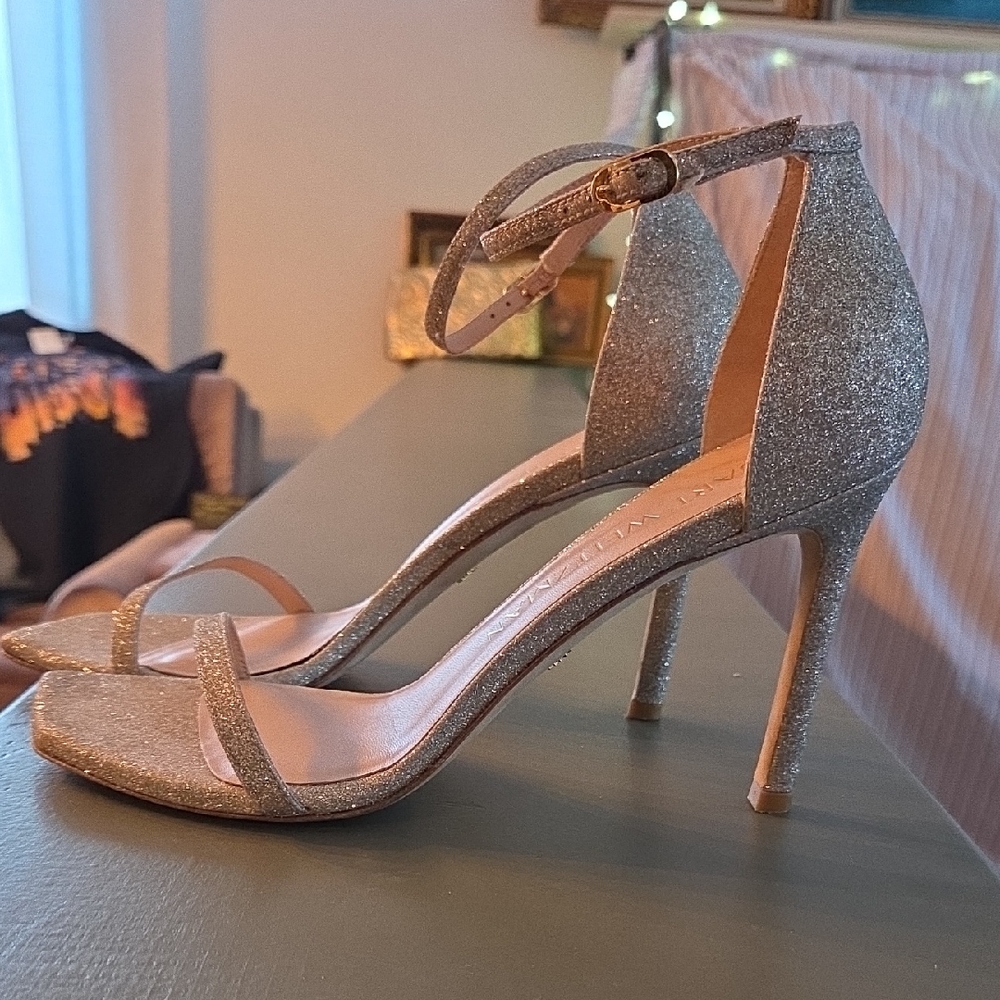 Stuart Weitzman Elegant Glitter High Heels